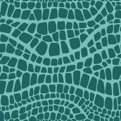 Fototapeta premium Dinosaur skin green seamless pattern 