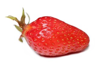 Une fraise en gros plan