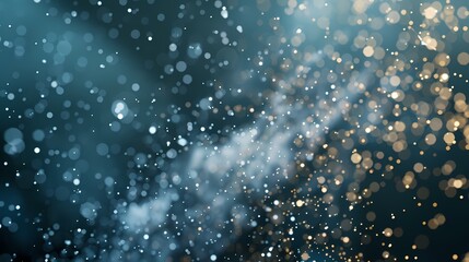 A scene of a particle sleet, with a background of particles of matter and energy