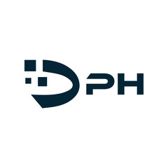 PH logo. P H design. White PH letter. PH, P H letter logo design. P H letter logo design in FIVE, FOUR, THREE, style. letter logo set in one artboard. P H letter logo vector design.