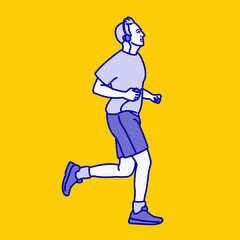 Fototapeta premium illustration of a person exercising