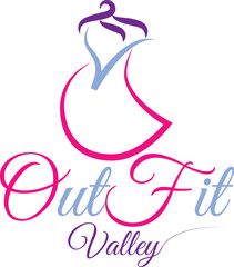 Luxury boutique and ladies and girls fashion logo vector