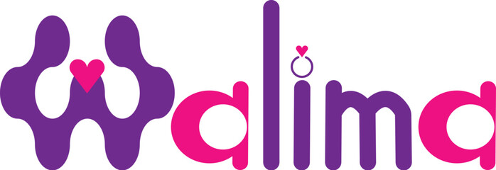 Matrimony logo with couple and love icon