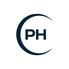 PH logo. P H design. White PH letter. PH, P H letter logo design. P H letter logo design in FIVE, FOUR, THREE, style. letter logo set in one artboard. P H letter logo vector design.