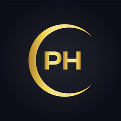 PH logo. P H design. White PH letter. PH, P H letter logo design. P H letter logo design in FIVE, FOUR, THREE, style. letter logo set in one artboard. P H letter logo vector design.