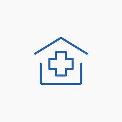 hospital emergency aid building icon