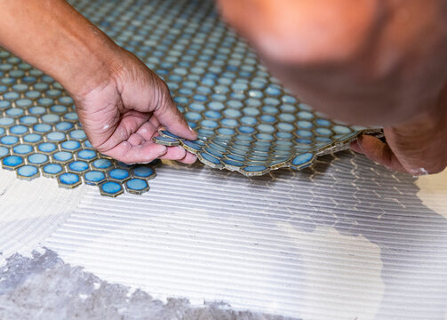 Professional Hand grout  tile install Residential Home Improvement   