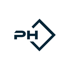 PH logo. P H design. White PH letter. PH, P H letter logo design. P H letter logo design in FIVE, FOUR, THREE, style. letter logo set in one artboard. P H letter logo vector design.
