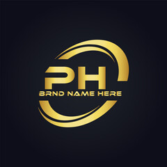 PH logo. P H design. White PH letter. PH, P H letter logo design. P H letter logo design in FIVE, FOUR, THREE, style. letter logo set in one artboard. P H letter logo vector design.