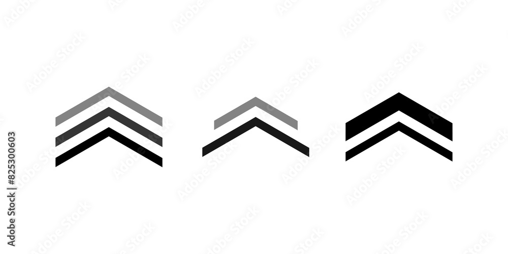 Aufkleber swipe up button icon set with simple and modern design for web and apps
