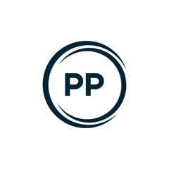 PP logo. P P design. White PP letter. PP, P P letter logo design. P P letter logo design in FIVE, FOUR, THREE, style. letter logo set in one artboard. P P letter logo vector design.