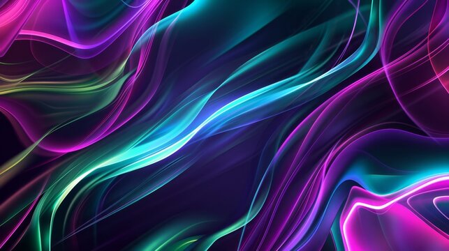 Vibrant Abstract Background: Flowing Waves of Color
