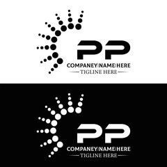 PP logo. P P design. White PP letter. PP, P P letter logo design. P P letter logo design in FIVE, FOUR, THREE, style. letter logo set in one artboard. P P letter logo vector design.