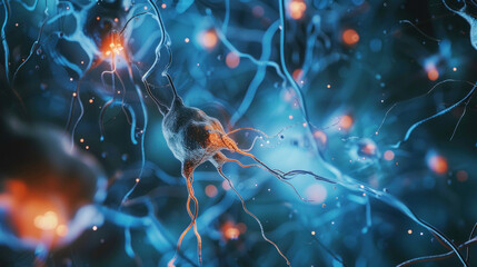 Neuronal network with electrical activity of neuron cells