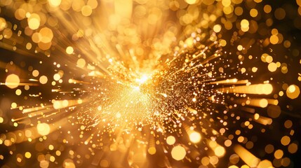 golden explosion of sparks abstract photo