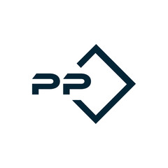PP logo. P P design. White PP letter. PP, P P letter logo design. P P letter logo design in FIVE, FOUR, THREE, style. letter logo set in one artboard. P P letter logo vector design.