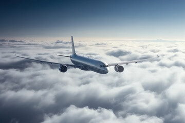 Fototapeta premium Passenger airplane flying in the sky