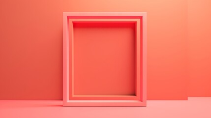 big empty frame, pregnancy pain, headline, 3d illustrative, minimalistic design