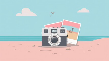 
world photography day social media post template design for world photography day. illustration of a hand holding a camera poster and banner 
