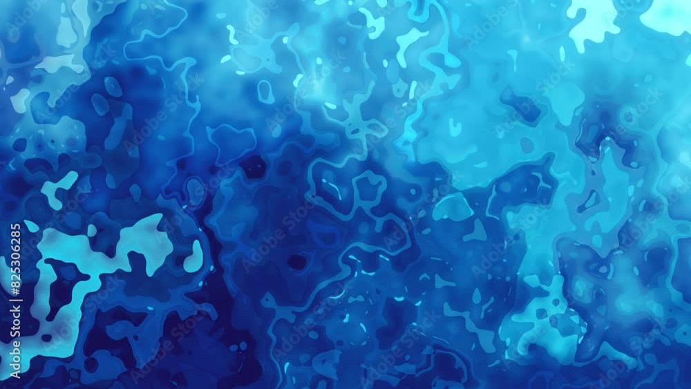 Poster abstract blue background with flowing motion - abstract aqua patterns: undulating fluid textures and