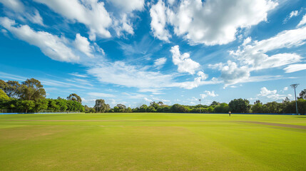 field hockey pitch on a sunny day