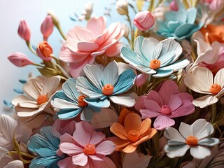 Free Photo New Flower bouquet colorful close up of flower background for wallpaper