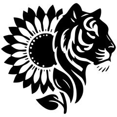 Tiger Head Vector Illustration for Tattoos, Wildlife Art, and Animal Mascots
