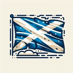 Scotland flag in flat vector style