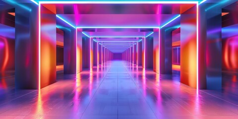 contemporary neon interior