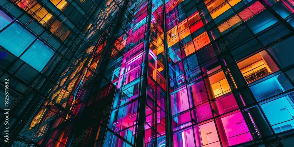 Canvas Prints neon architecture concept