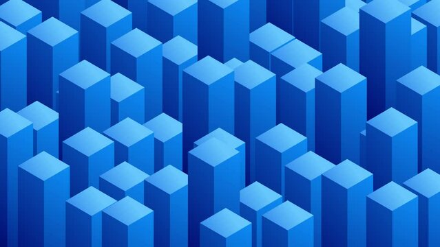 Technical isometric background loop - cubes