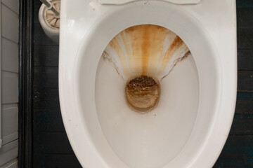 White Toilet With Shell Inside