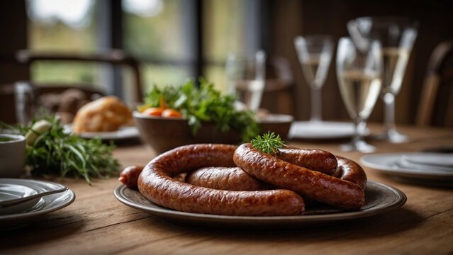 Medisterpølse (Thick, Coiled Sausage)