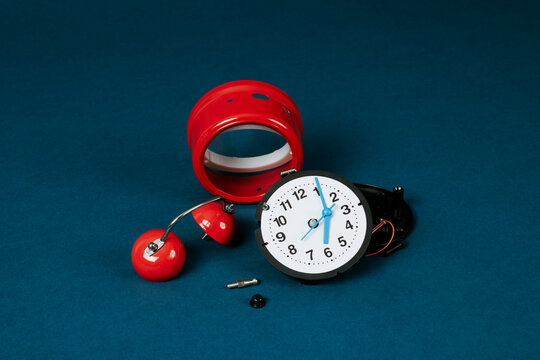 disassembled alarm clock