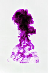 pink ink drop splash on white background