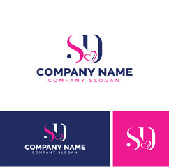 Letter SD logo design, vector logo design