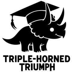 Dinosaur Graduation Vector Illustration for Class of 2024, Cute Dino Graduate Design