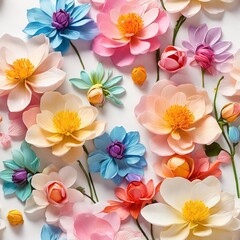 Free Photo New Flower bouquet colorful close up of flower background for wallpaper