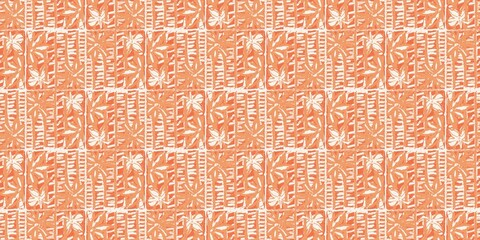 Peach fuzz botanical border texture background with color of the year two tone linen fabric effect. Soft fresh modern leaf banner edge design for all over home decor, wallpaper and on trend repeat