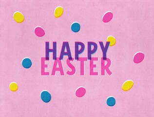 Happy Easter retro colorful Greeting Card