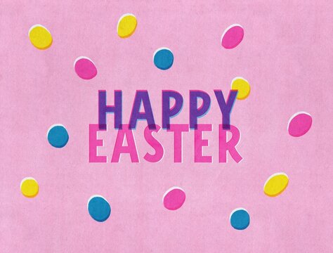 Happy Easter retro colorful Greeting Card
