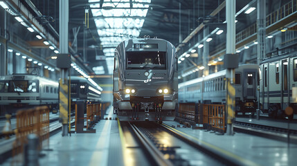 Fototapeta premium Modern railcar production