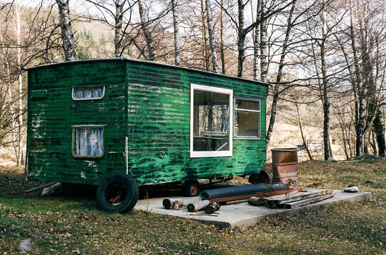 Abandoned caravan