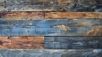 Reclaimed wood planks with varied tones and rough, natural surface, rustic and unique