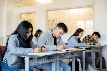 Focused Students in Classroom Setting