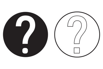 Question mark icon, Question mark sign and symbol vector design