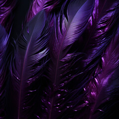 Obraz premium abstract drops of purple feather surface against