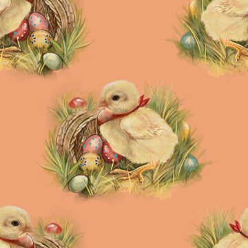 Easter chick pattern