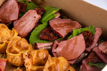 Snack box. Foodobx. Gastrobox. Catering. Appetizer. Macro
