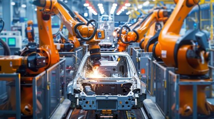 automated quality control testing for automotive components high manufacturing standards industrial photography